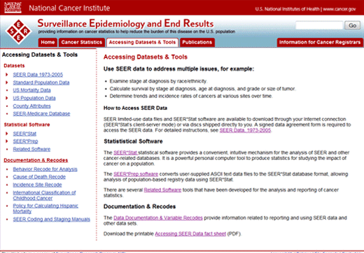 Screenshot of the Assessing Datasets & Tools page with the website's new look
