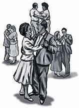 Several older couples dancing.