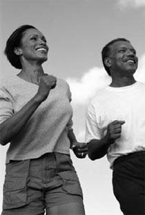 Photo of couple walking.