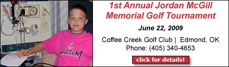 Click to view info on the 1st Annual Jordan McGill Memorial Golf Tournament