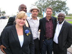 NeighborWorks America Gulf Rebuilding Team with Brad Pitt, actor and founder, Make It Right