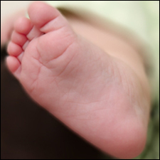 Photo: A baby's foot