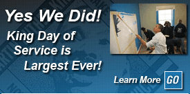 Yes We Did!  King Day of Service is Largest Ever!