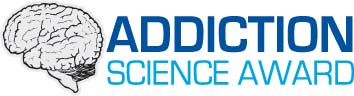 Addiction Science Award logo - text with image of brain to the left