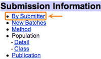 Select By Submitter under Submission Information