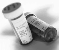 Prescription drug bottles image