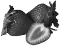 Three strawberries