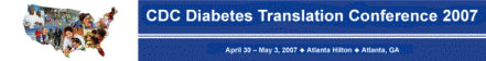 CDC Diabetes Translation Conference 2007 Banner