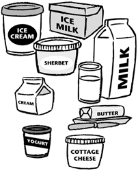 Dairy products.