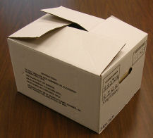 Box closed using the four-flap method