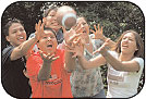 Image of teenagers playing football