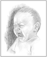 Imagen de un bebe llorando