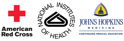 American Red Cross, NIH and Johns Hopkins CME Logos