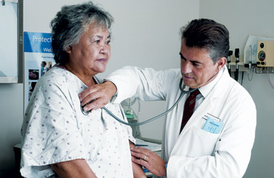 picture of Giaccone with patient
