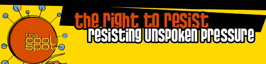 Resisting Unspoken Pressure title with The Cool Spot Logo