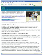 Screen shot of the Urinary Incontinence Treatment Network home page.