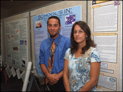 2 Summer Students in front of presentation poster 2007