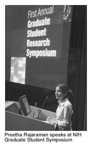 Preetha Rajaraman speaks at NIH Graduate Student Symposium