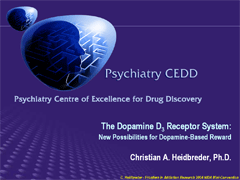 Link - to powerpoint presentation: The Dopamine D3 Receptor System: New Possibilities for Dopamine-Based Reward