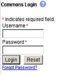 Picture of the Login box.