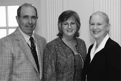 A photograph of John Gallin, Shelia Zahm, and Elaine Ayres.