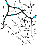 Map of the Bethesda area