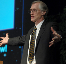 A senior astrophysicist and chief scientist at NASA Goddard Space Flight Center, Dr. John Mather earned the Nobel prize in physics for his work on the satellite known as COBE.