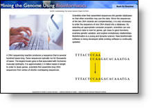 Screenshot of the Bioinformatics portion of the Education Kit: Understanding the Human Genome Project