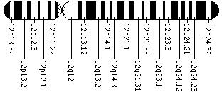 Ideogram of chromosome 12