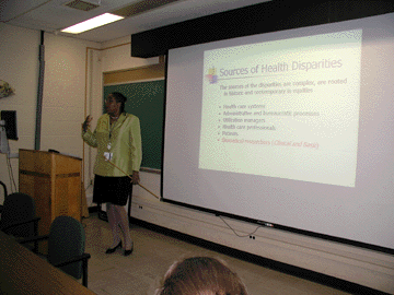 Michele K. Evans, M.D. presenting seminar on June 28, 2004