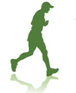 Icon of a man running