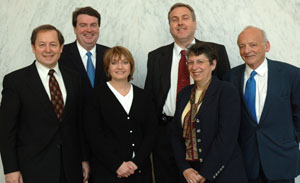 STEP forum speakers included (from l) Dr. Darrel Regier, former county executive Doug Duncan, Dr. Helen Mayberg, Dr. Maurizio Fava, Dr. Jeanne Miranda and Dr. David Shaffer.