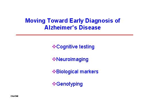 Moving Toward Early Diagnosis of Alzheimer's Disease