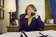 Susan Davis on the phone