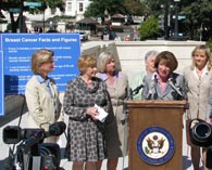 Congresswoman Susan Davis is joined by her colleagues at the U.S. Capitol promoting October as Breast Cancer Awareness Month.