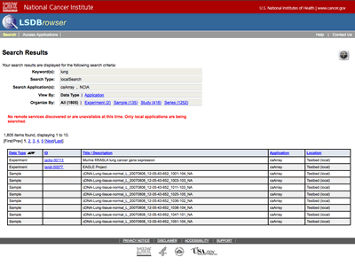 Life Sciences Distribution Browser (LSDB)