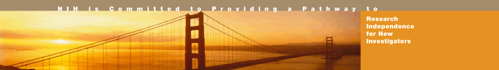 New Investigators Program Page, photo is of the Golden Gate Bridge at sunset.