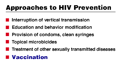 Approaches to HIV Prevention