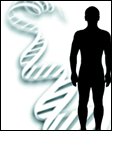 Human with DNA Shadow