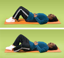 Photo of a man doing hip exercises
