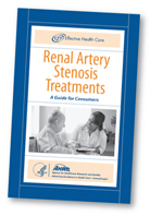 Thumbnail of a guide entitled “Renal Artery Stenosis Treatments:  A Guide for Consumers.”