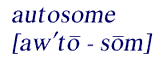 Pronounciation of 
autosome