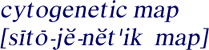 Pronounciation of 
cytogenetic map