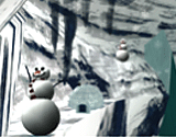 Computer animated snow man