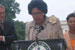 Congresswoman Watson speaking at press conference in opposition to the U.S.-India Peaceful Nuclear Cooperation Act.  The agreement, approved by Congress on July 26, 2006, reverses a decades-old U.S. nonproliferation policy by removing obstacles to cooperation with India’s civil nuclear program.  Representatives Ed Markey (MA) and Barbara Lee (CA) stand in background.