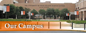 Our Campus with photo of main entry, 7703 Floyd Curl Drive, San Antonio, Texas 78229-3900 Phone 210-567-7000