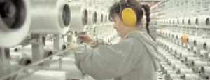 working wearing hearing protection