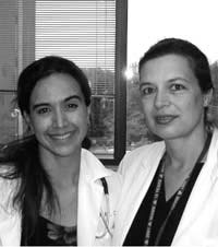 Ana Gelabert (l) nurse practitioner, and Raphaela Goldbach-Mansky, M.D., staff clinician