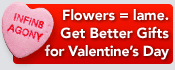 Flowers are Lame. Get better Valentines Day Gift Ideas in our Gift Guide