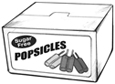 Drawing of a box of popsicles.